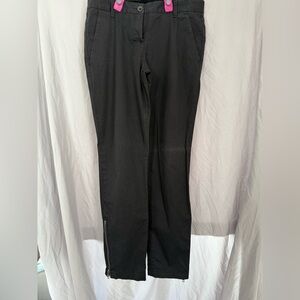 Theory Black Chinos zip at ankle size 6